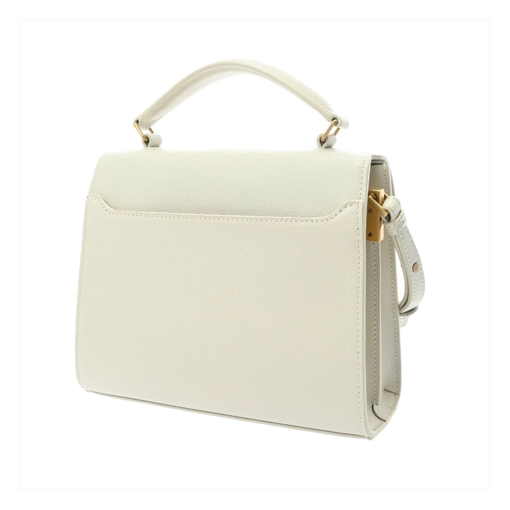Saint Laurent White Cassandra Leather Bag Shoulder White